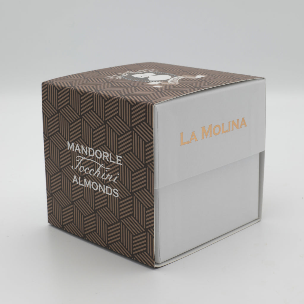 30 TOCCHINI INCARTATI GIANDUIA LATTE E MANDORLE SALATE SCATOLA CUBO