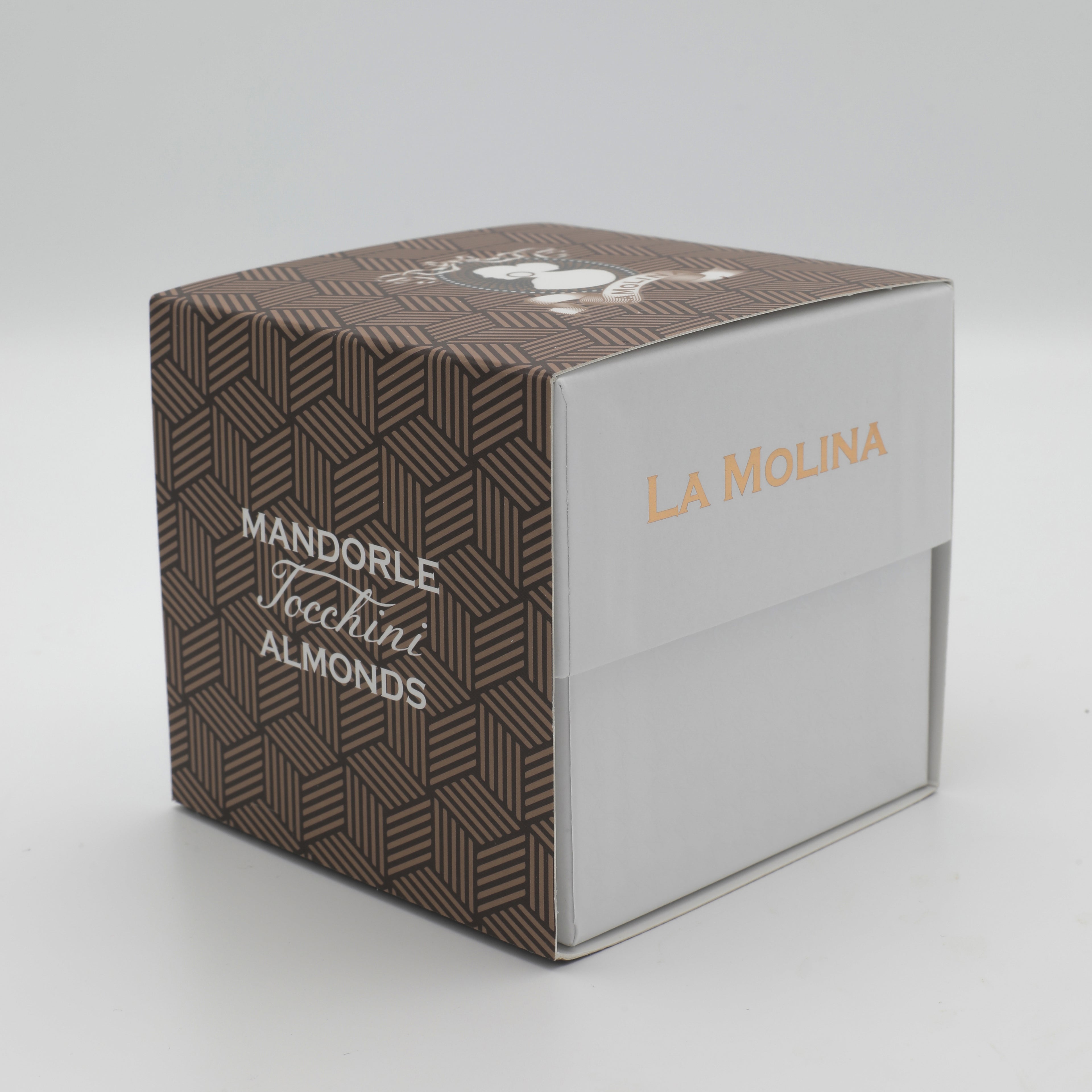 30 TOCCHINI INCARTATI GIANDUIA LATTE E MANDORLE SALATE SCATOLA CUBO