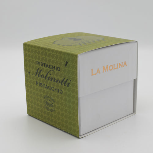 30 MOLINOTTI INCARTATI PISTACCHIO SCATOLA CUBO 335 G