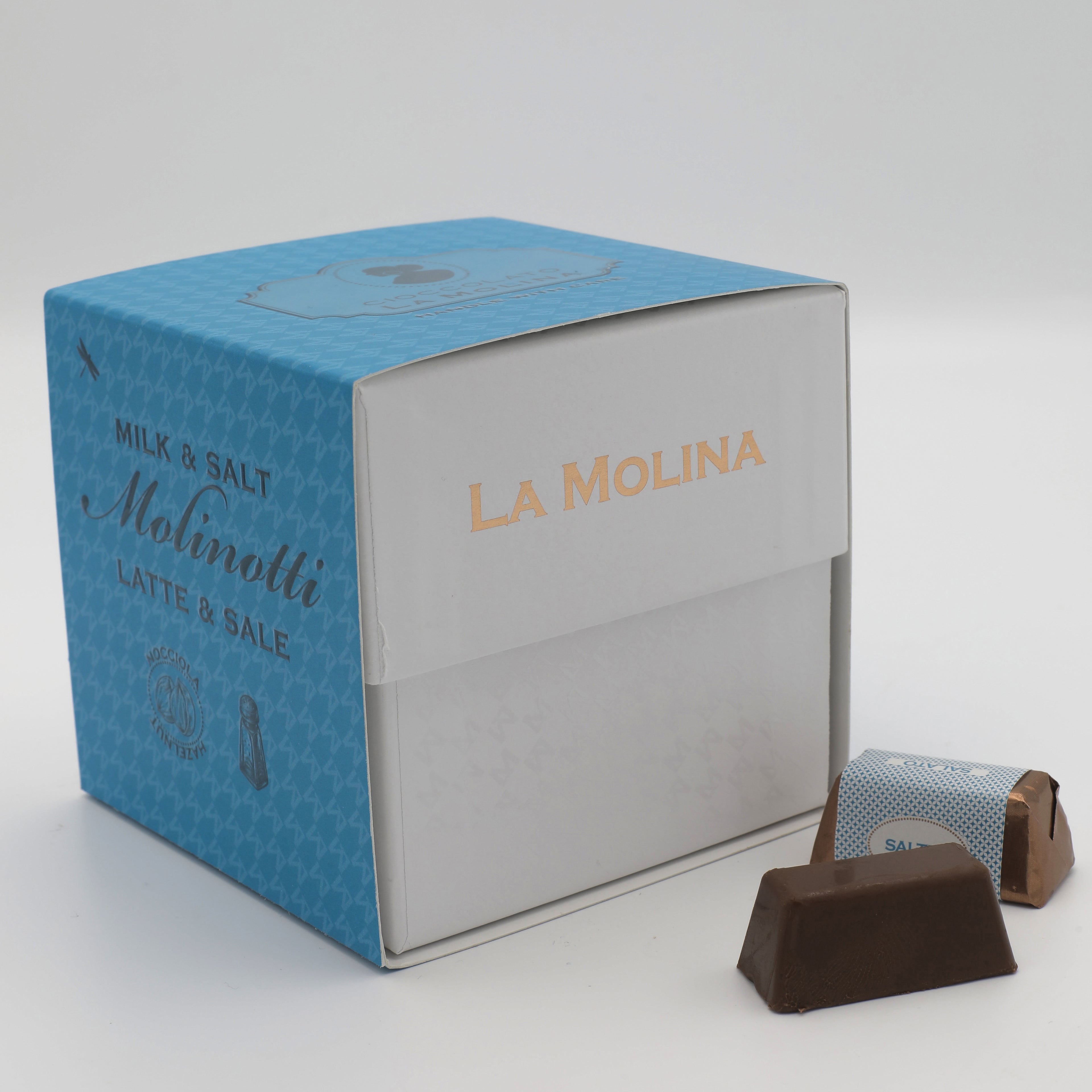 30 MOLINOTTI INCARTATI SALATI SCATOLA CUBO 335 G