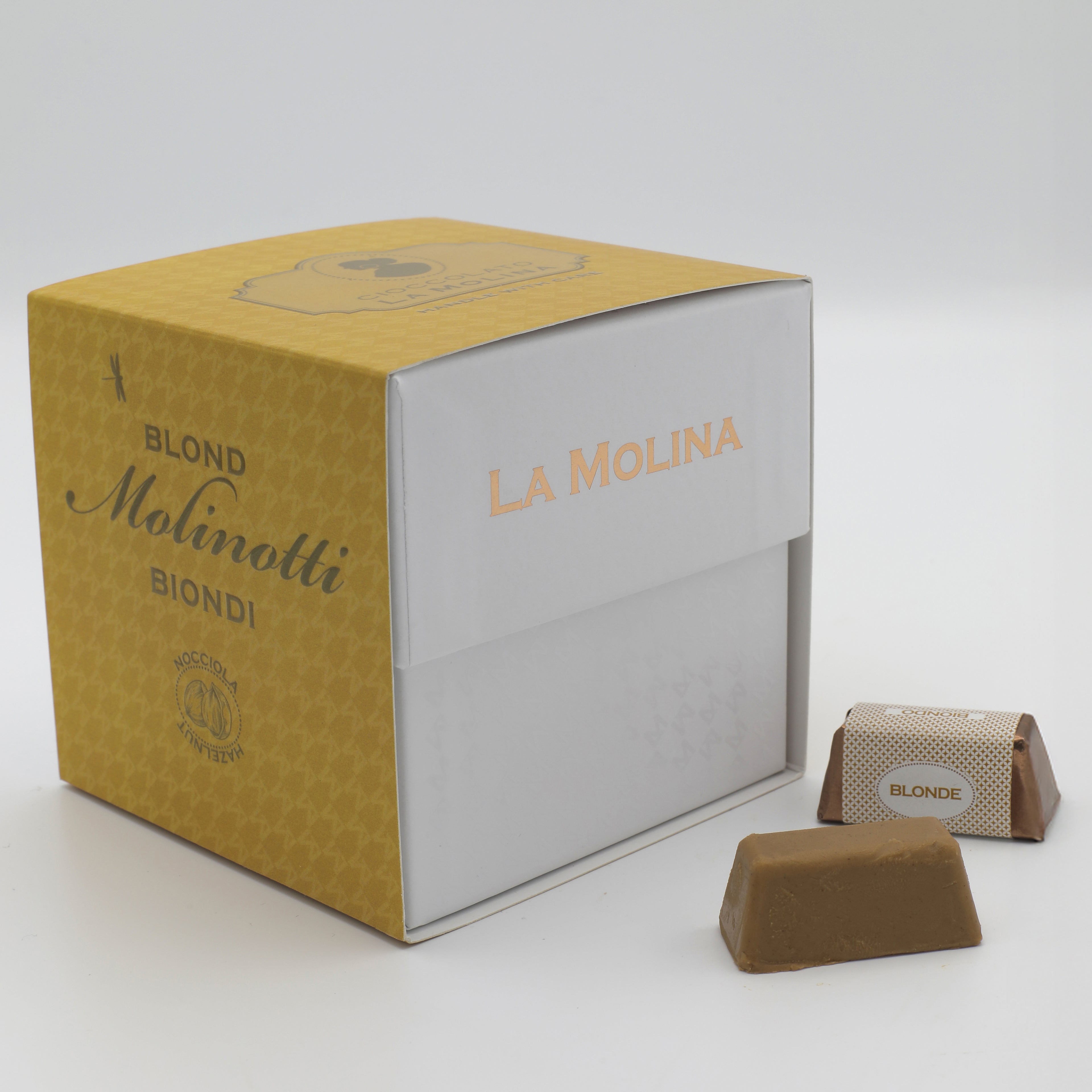30 MOLINOTTI INCARTATI BIONDI SCATOLA CUBO 335 G