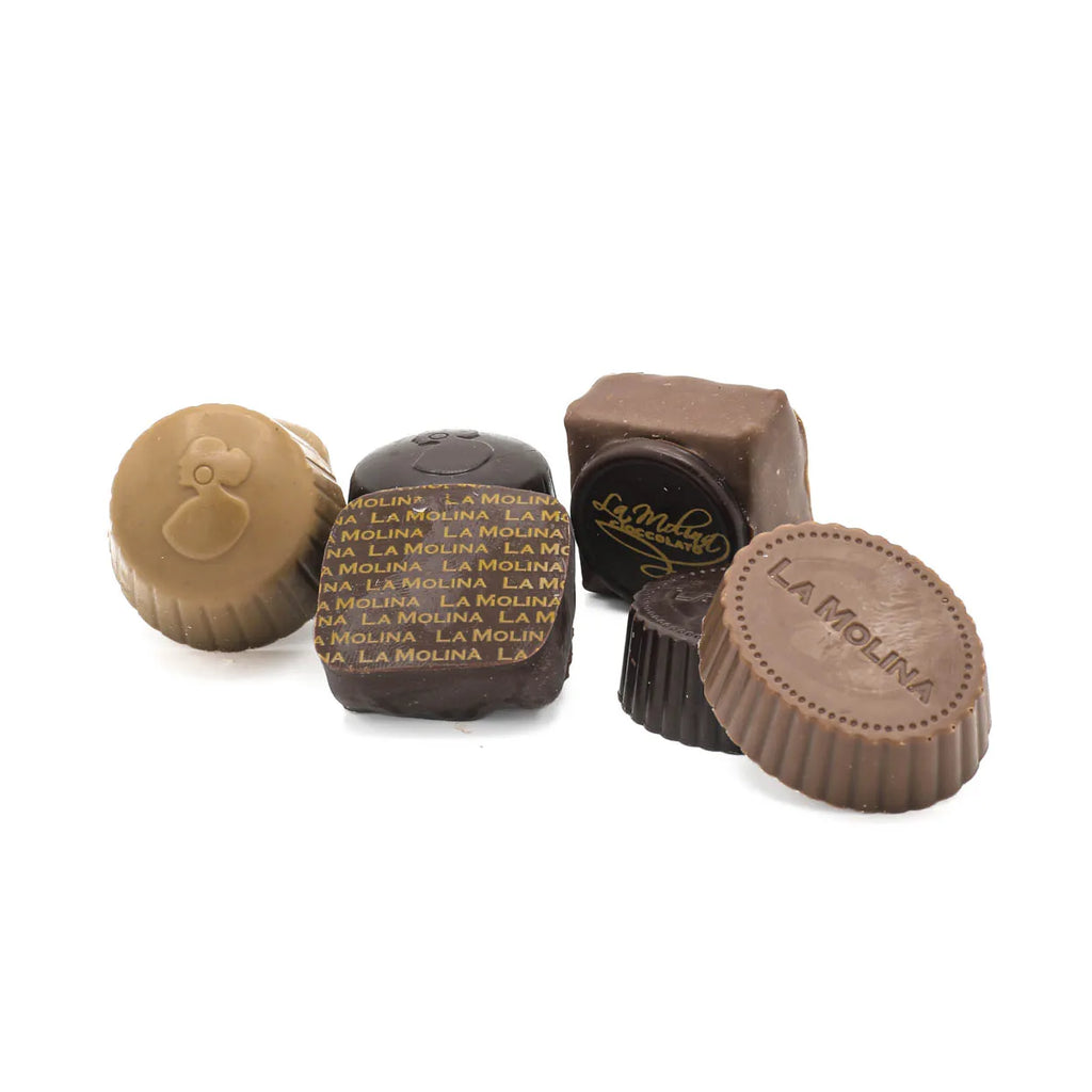 TWENTY "EYES AND MOUTH" PRALINES