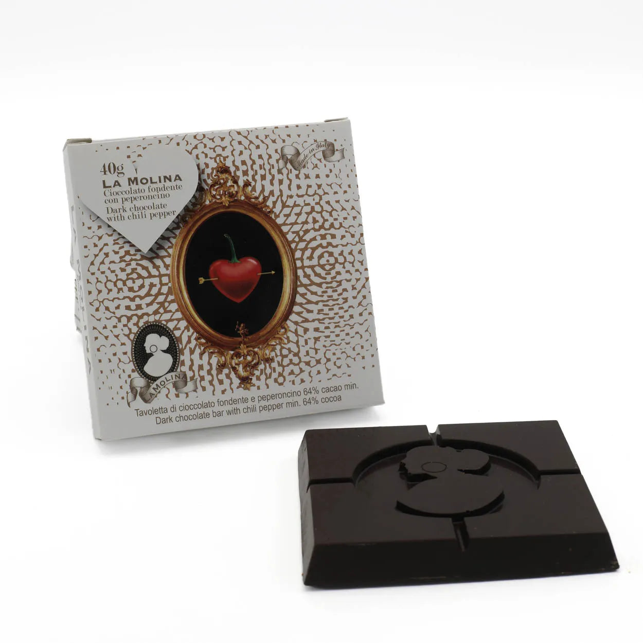 LOVE DARK CHOCOLATE BAR 64% WITH CHILI PEPPER 40G
