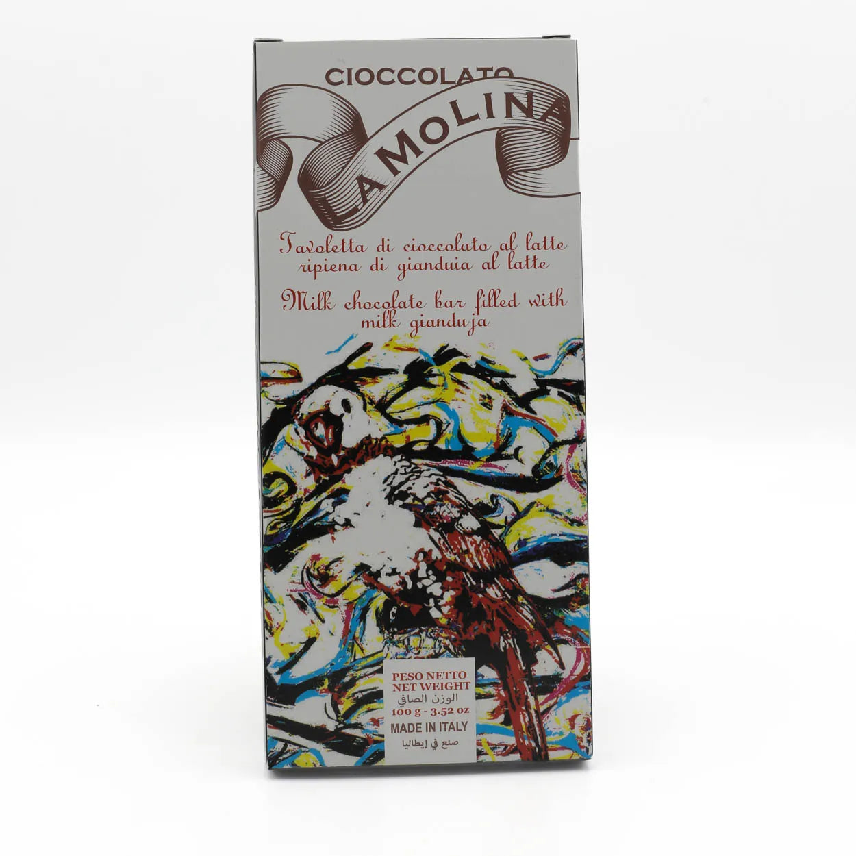 100g MILK CHOCOLATE BAR FILLED WITH MILK GIANDUIA
