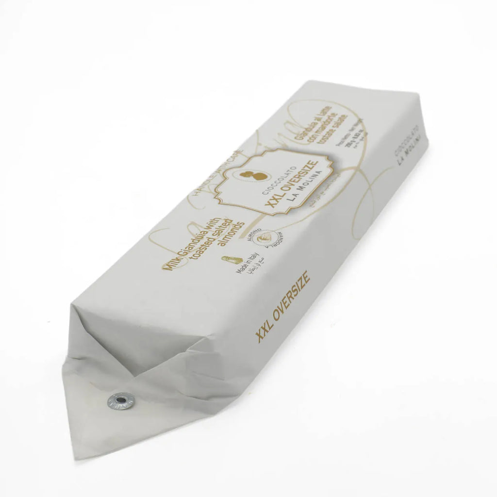 OVERSIZE XXL MILK GIANDUJA AND SALTED ALMONDS 250G WRAPPED