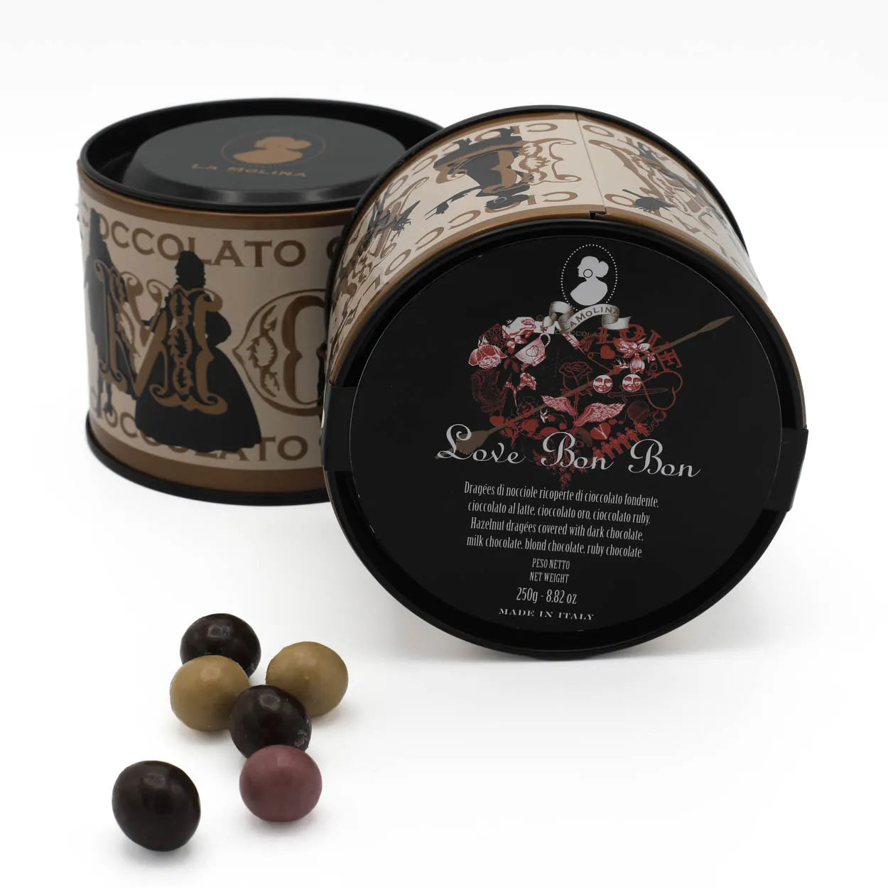 DRAGEES PGI LOVE IN 4 FLAVORS 250 GR. MILK.DARK.RUBY.GOLD