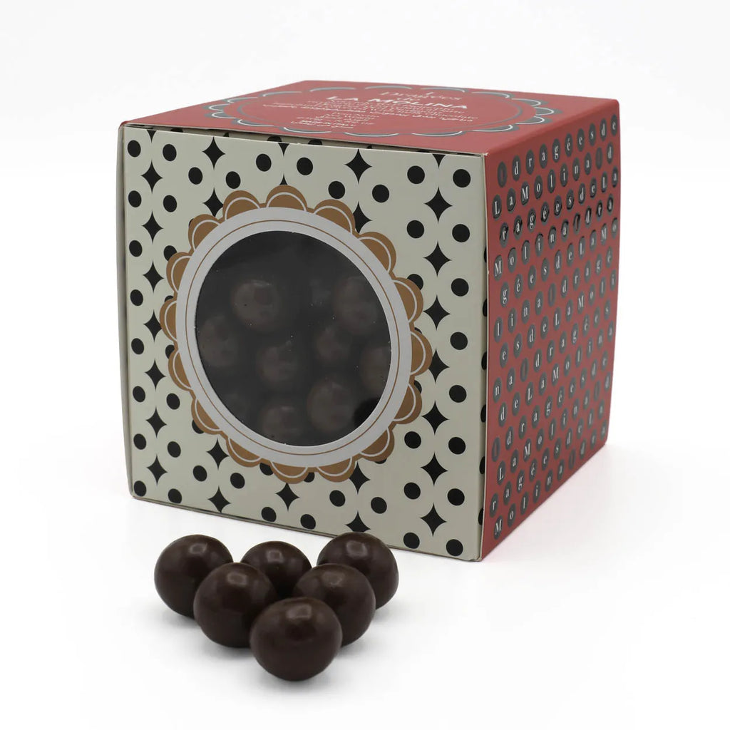 PGI DRAGÉES COATED WITH MILK CHOCOLATE IN BOX 250 GR