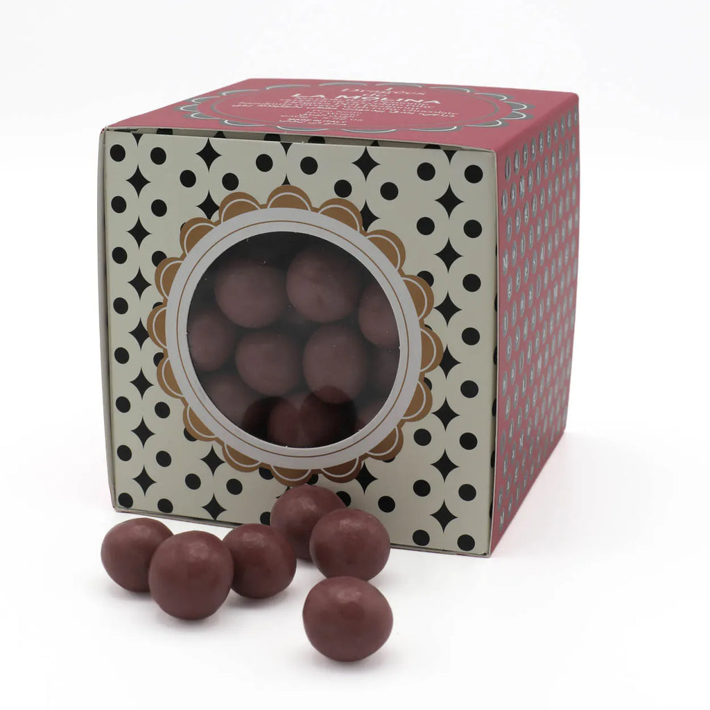 PGI DRAGEES COATED WITH RUBY CHOCOLATE IN BOX 250 GR