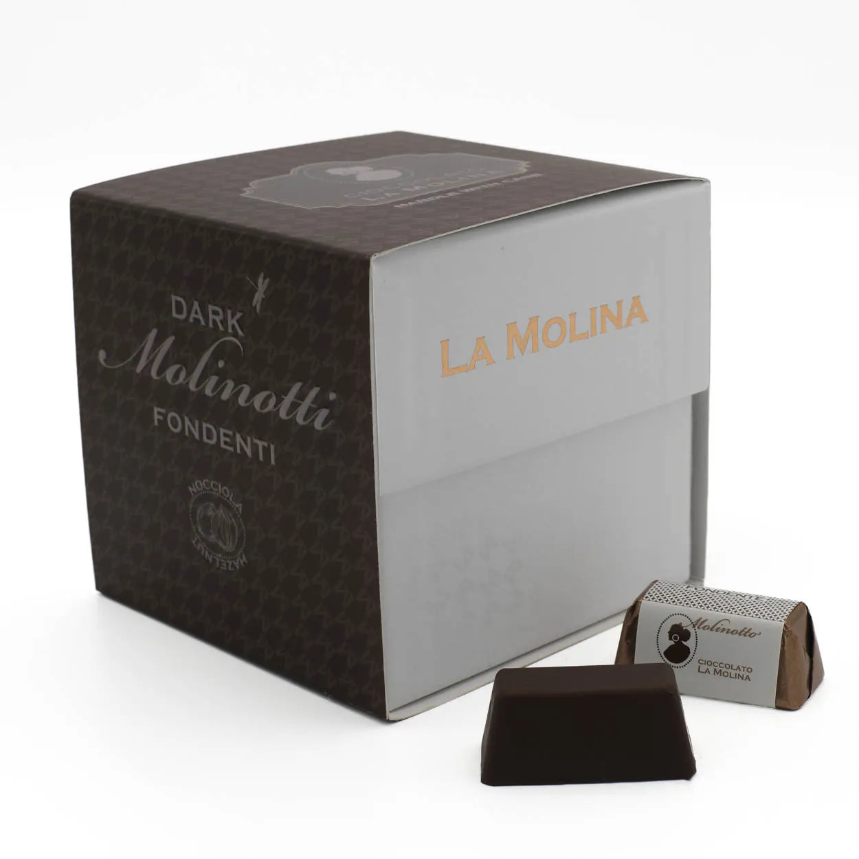 30 WRAPPED MOLINOTTI DARK CHOCOLATE CUBE BOX 335 G