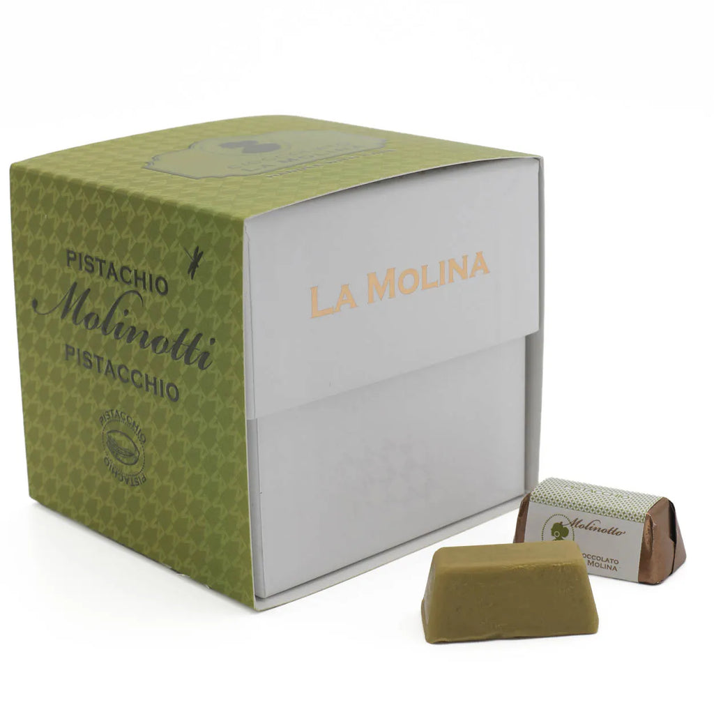 30 INDIVIDUALLY WRAPPED PISTACHIO MOLINOTTI CUBE BOX 335 G