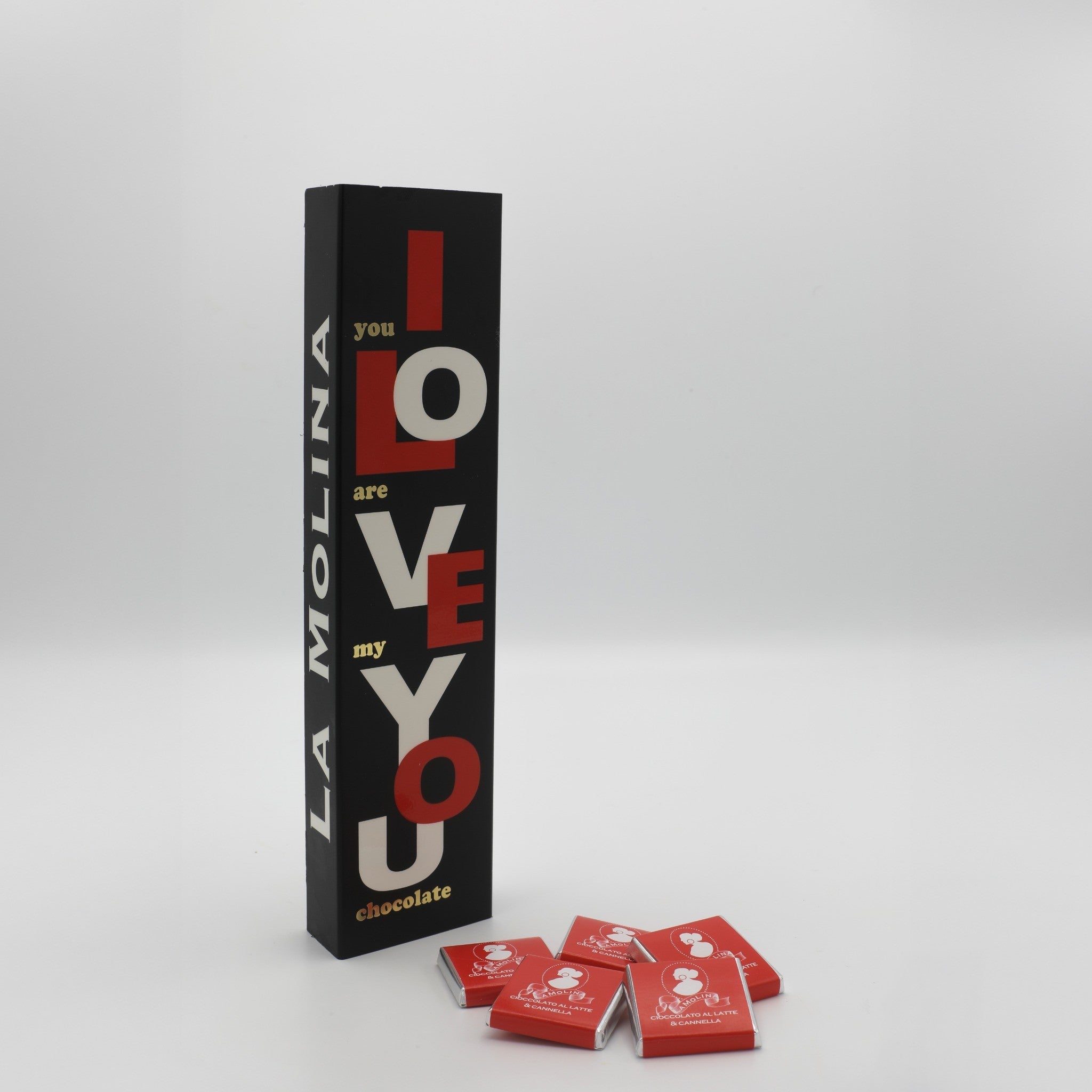 ASTUCCIO I LOVE YOU 12 CIOCCOLATINI LATTE 40% E CANNELLA 78G