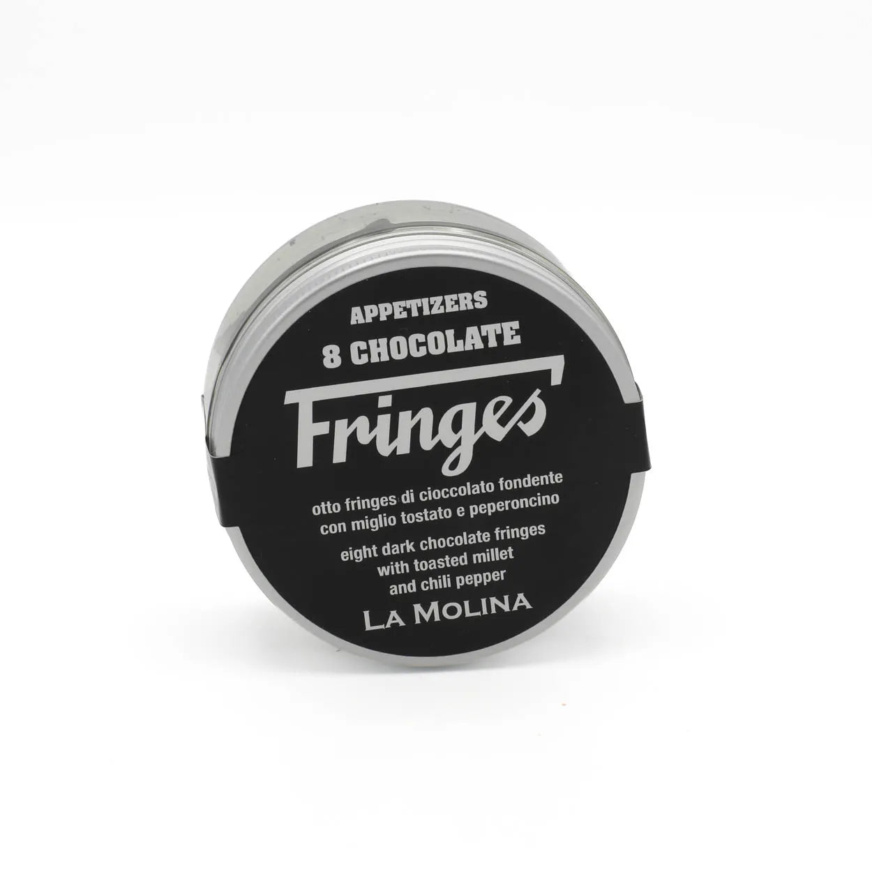 FRINGES 8 PIECES DARK CHOCOLATE MILLET AND CHILLI 66G