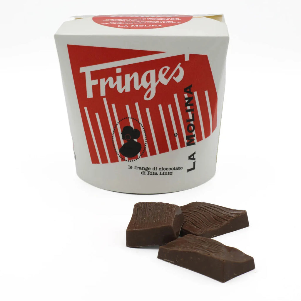 FRINGES TAKE AWAY-MILK CHOCOLATE & SALTED HAZELNUTS 200G