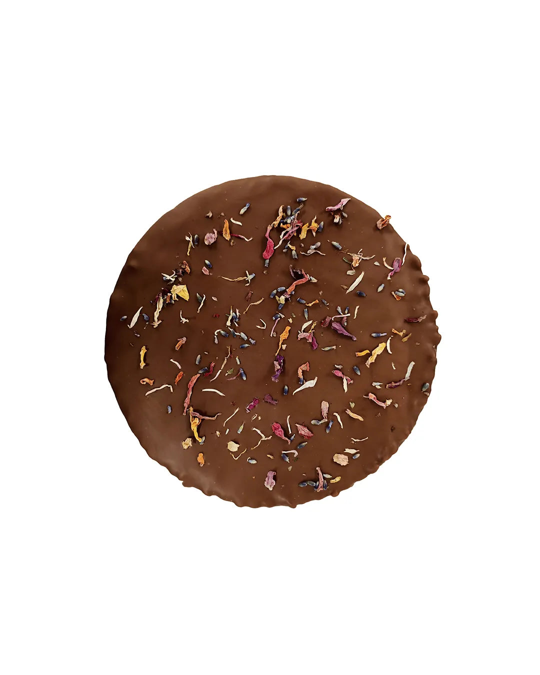 TORTA RISO SOFFIATO E CIOCC. AL LATTE CON PETALI DI FIORI